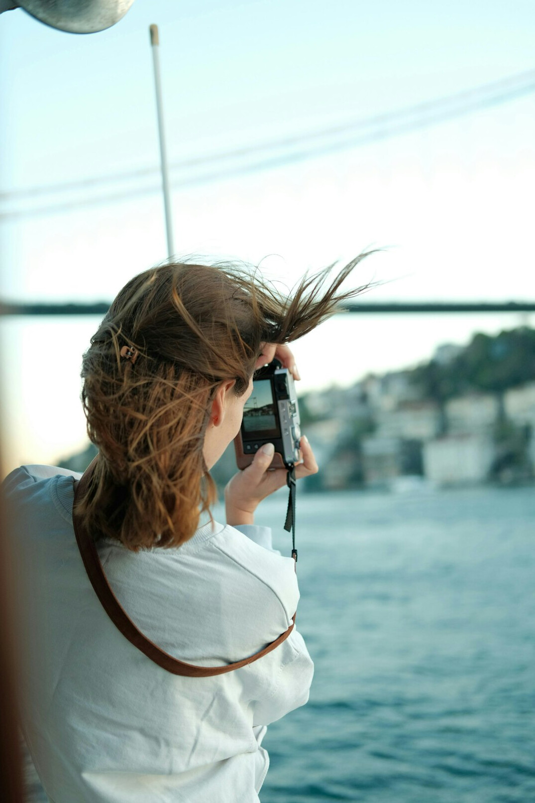 Swiss woman in her twenties, live production camera operator portrait